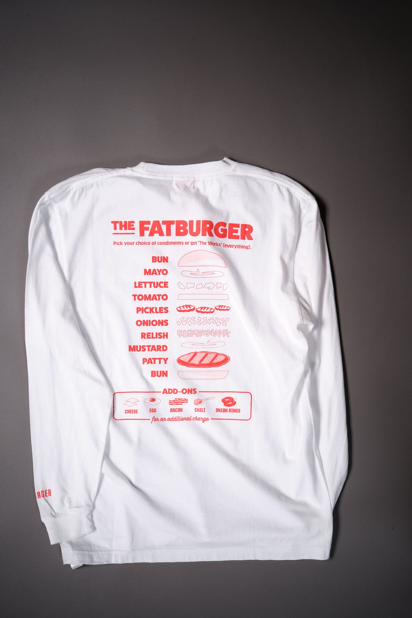 Washed Long Sleeve Tees - FAT Topping Menu