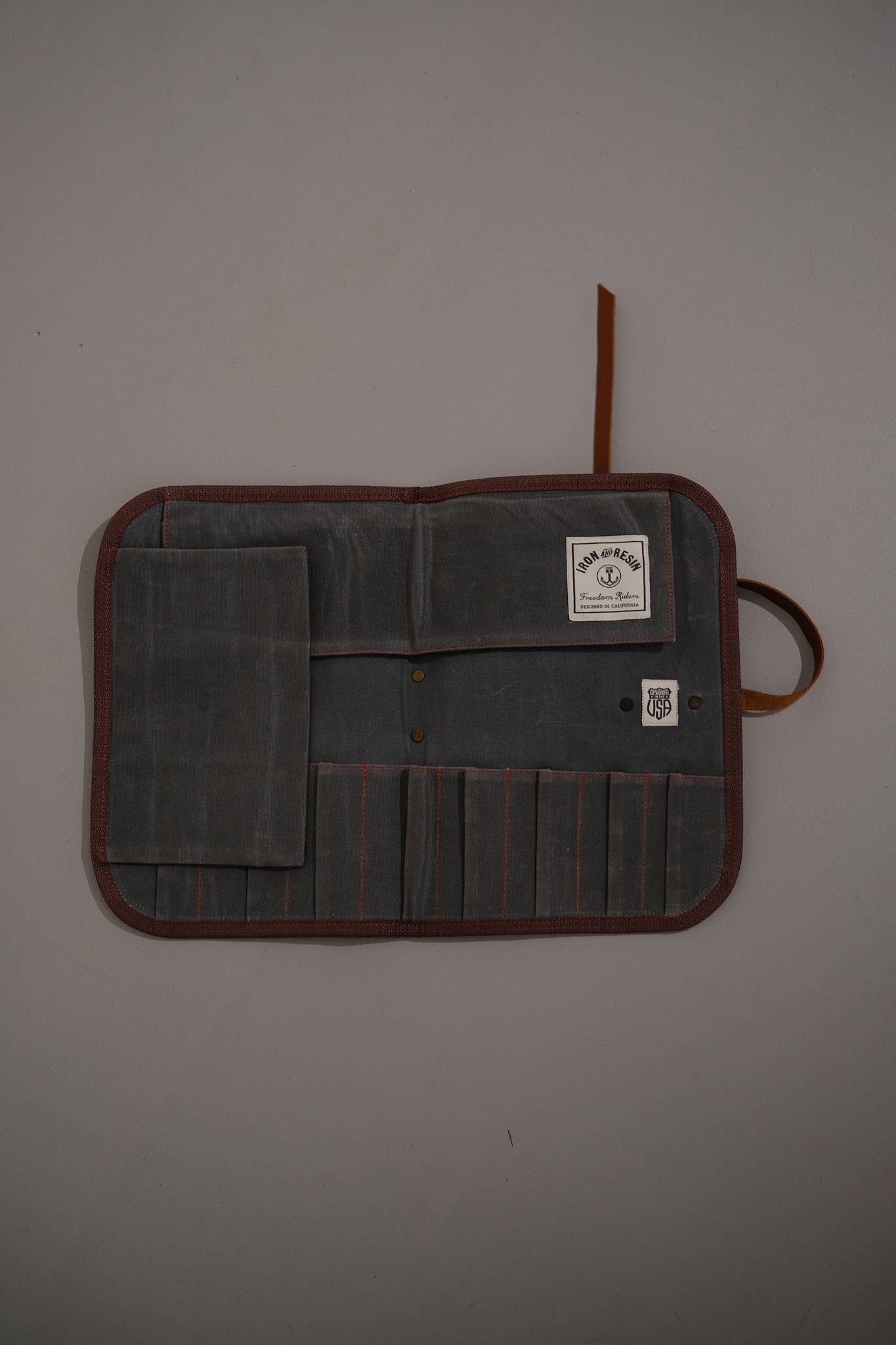 Trousse à outils — Cuir & toile waxée