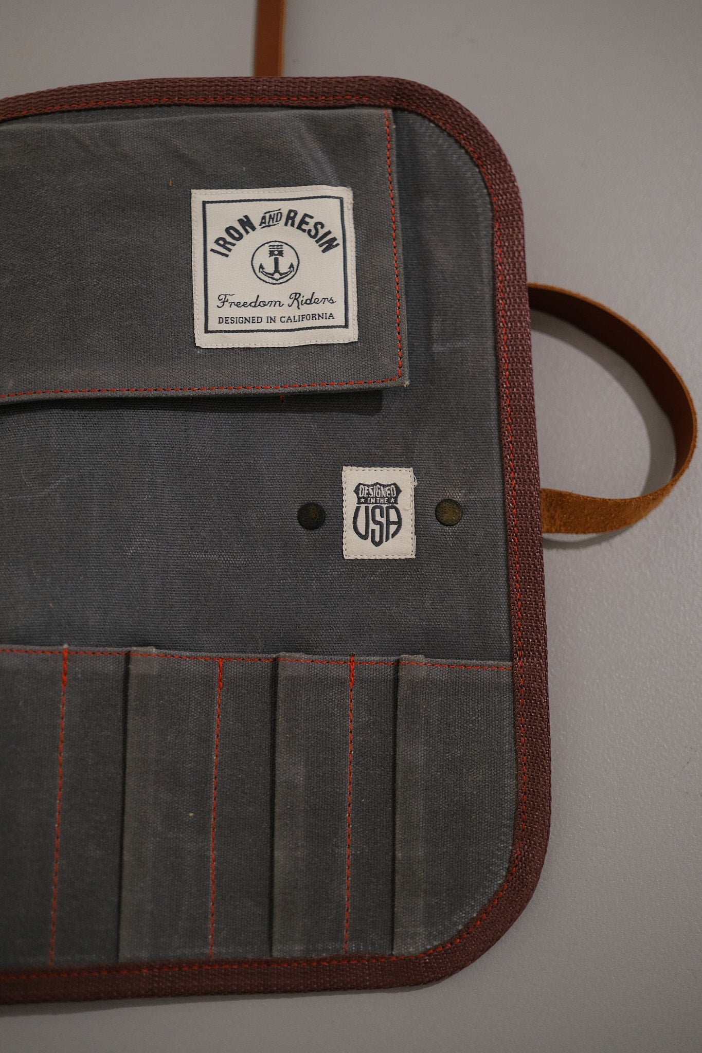 Trousse à outils — Cuir & toile waxée