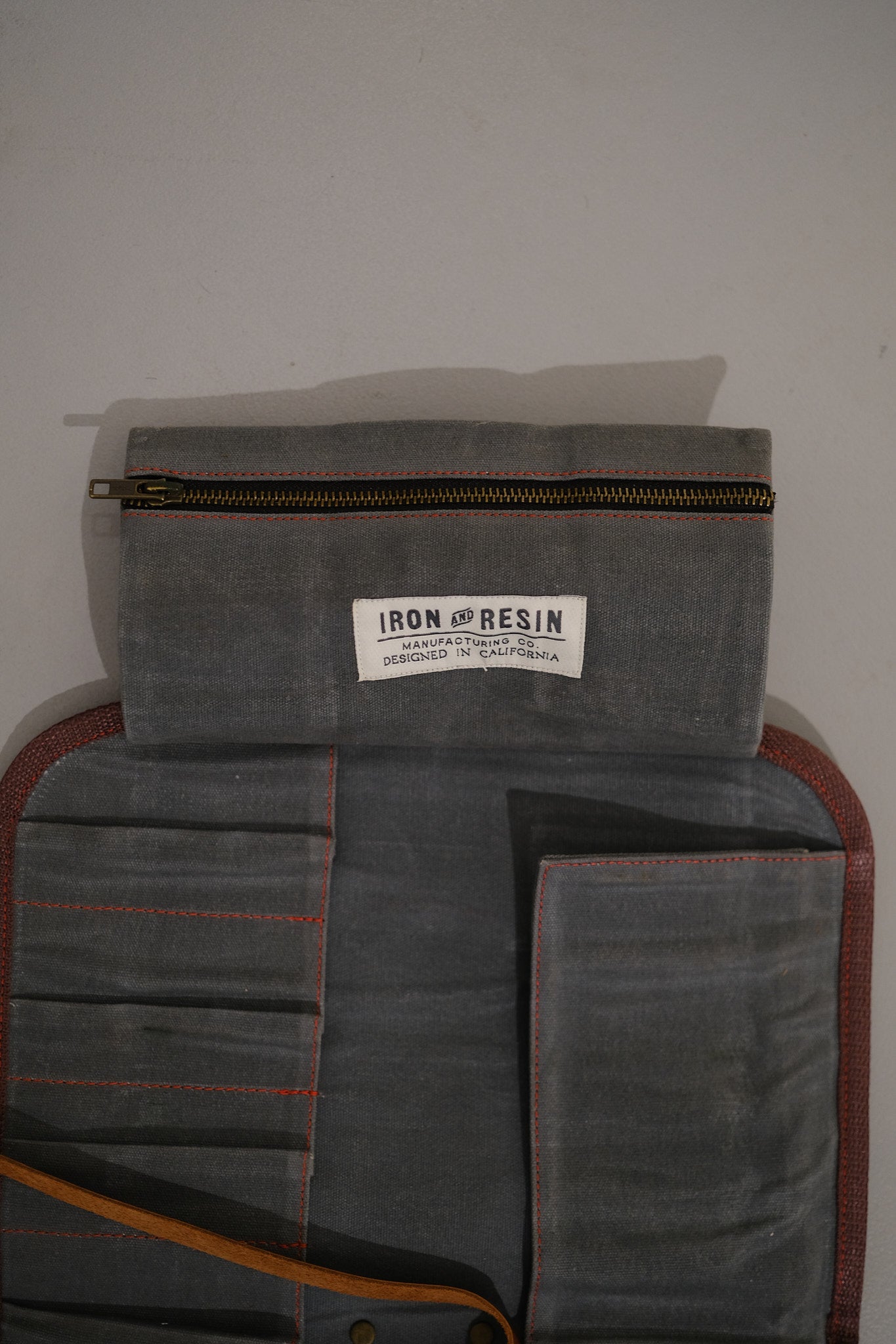 Trousse à outils — Cuir & toile waxée