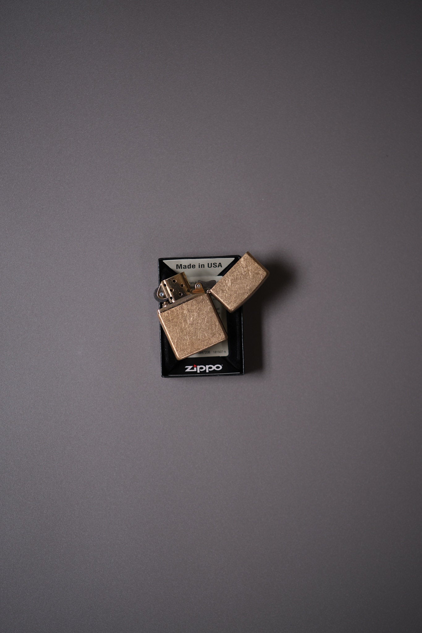 Briquet Tumbled Brass gold