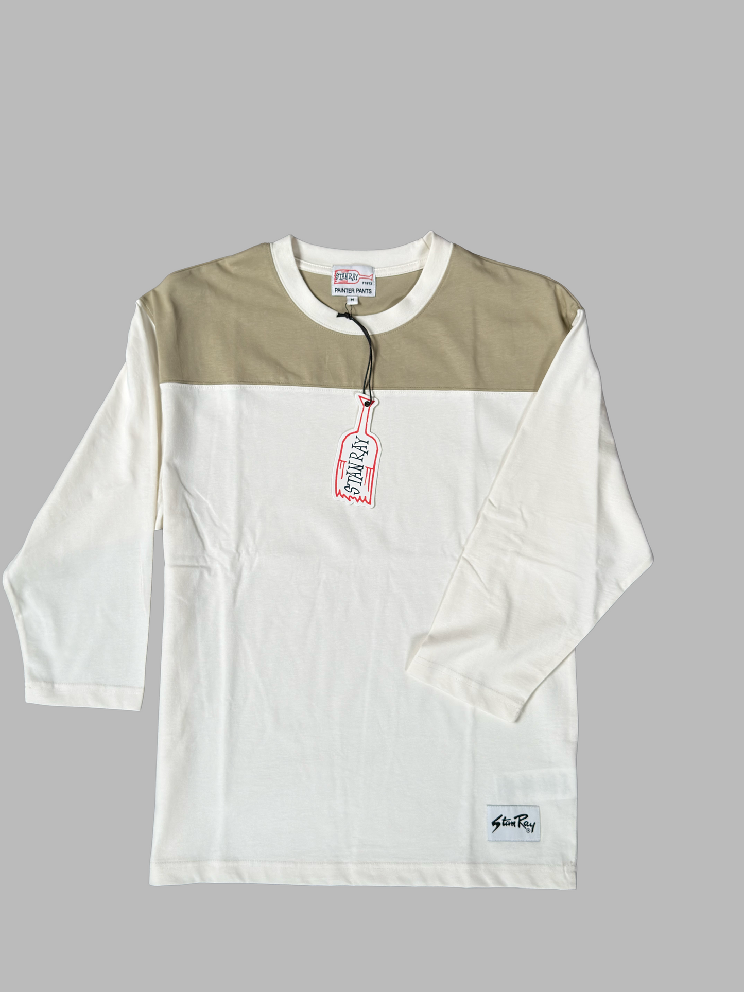 3/4 FOOTBALL TEE - EUCALYPTUS