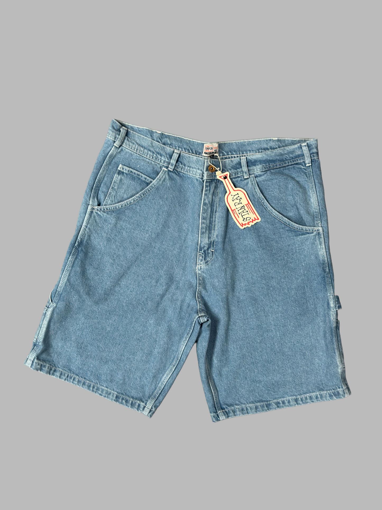 BIG JOB SHORT - MID STONE DENIM