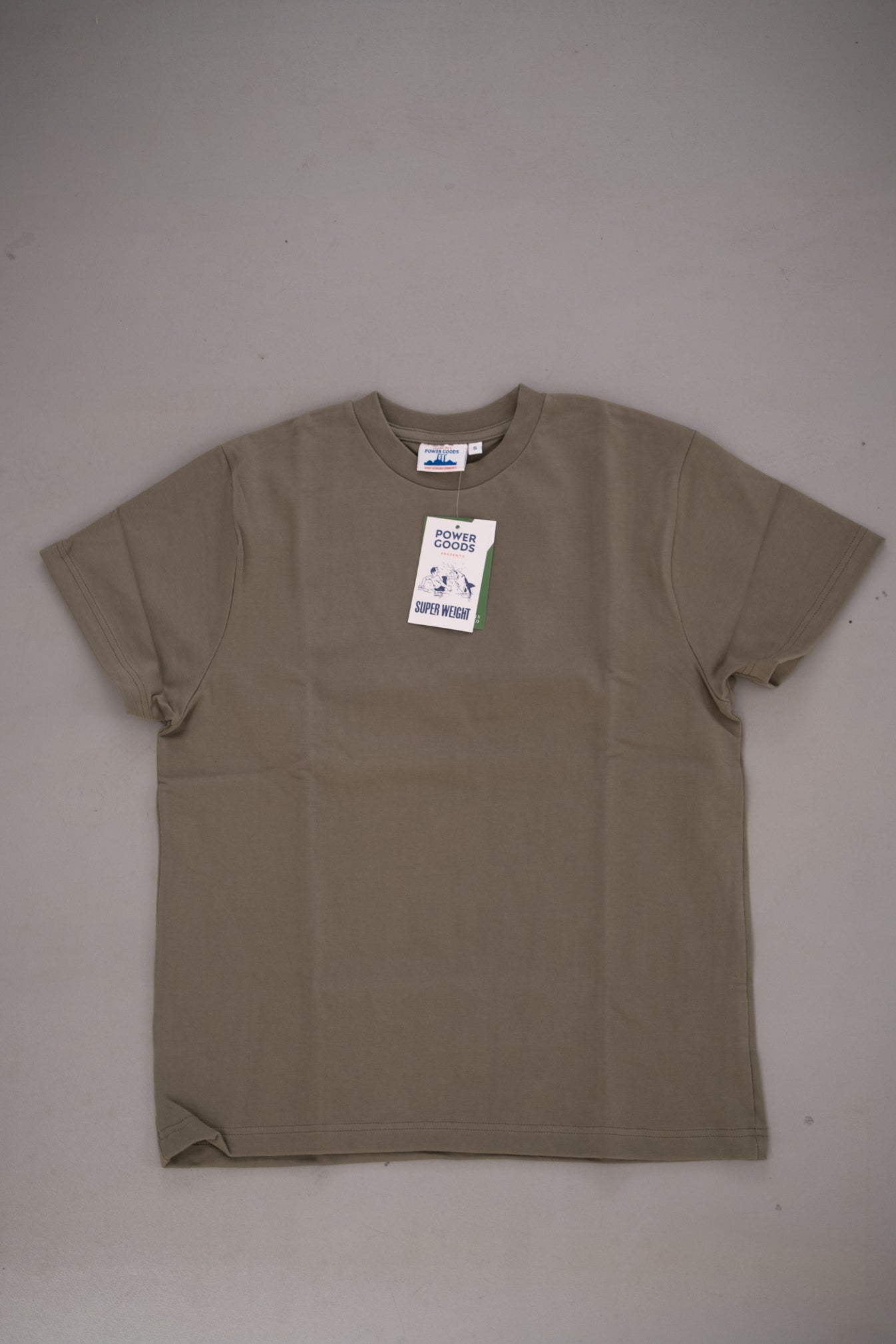 Powergoods superweight tee olive the piston shop