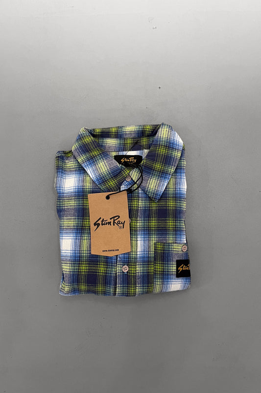 Flannel Shirt - Bright Blue Plaid
