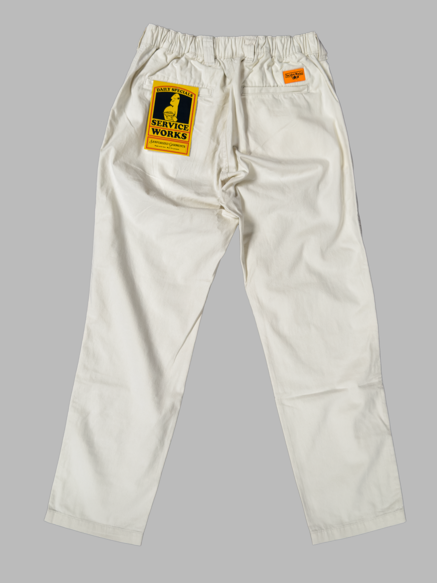 TWILL WAITER PANTS - OFF WHITE