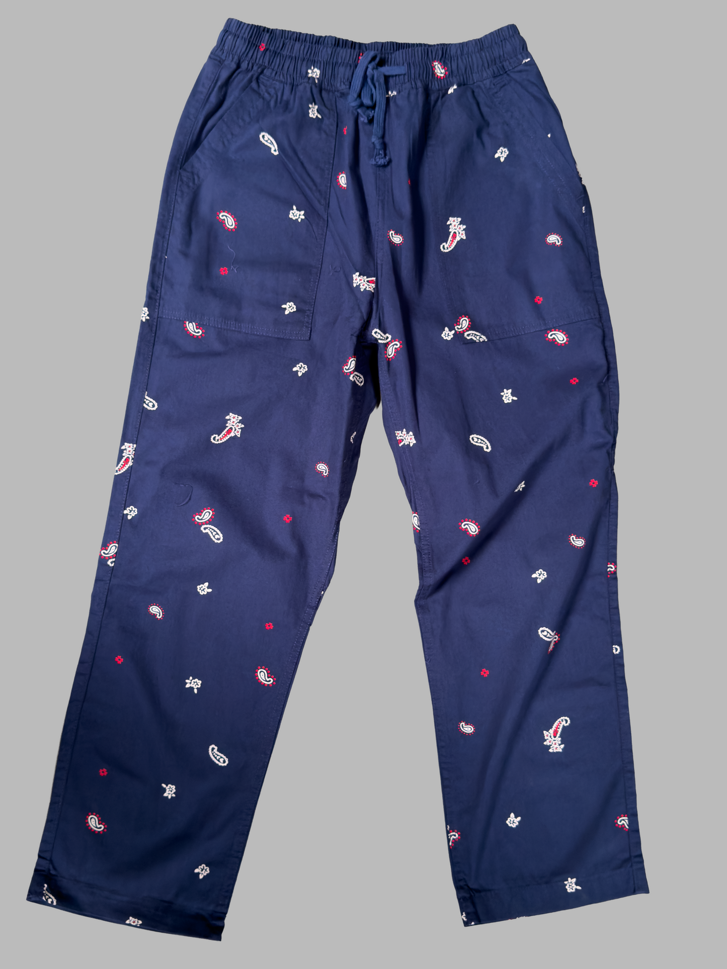 PAISLEY CHEF PANTS - BLEU ROYAL